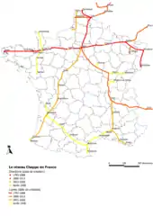 Historische optische Nachrichtenkette mit Sémaphoren in Frankreich