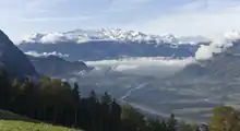 Pizol-Gruppe von Liechtenstein aus