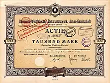 Aktie von 1910
