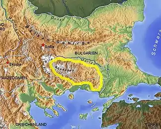 Die Rhodopen in Bulgarien und teilweise in Griechenland