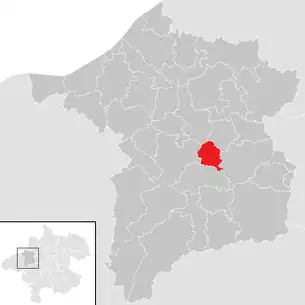 Lage der Gemeinde Ried im Innkreis im Bezirk Ried im Innkreis (anklickbare Karte)