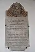 Grabplatte für Franziska Striezl († 1760)