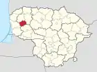Lagekarte von Rietavo savivaldybė