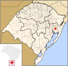 Lage von Gravatai in Rio Grande do Sul