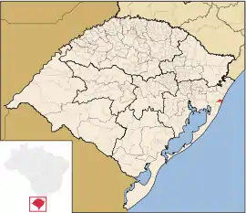 Lage von Tramandaí in Rio Grande do Sul