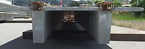 im Bauwesen verwendete Rippenplatte aus Beton Rippen auf Plattenunterseite wirken als Trägerbzw. Balken (alternativen Bezeichnung Plattenbalken)