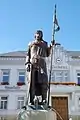 Statue des Ritter Rayer von Elsterberg vor dem Rathaus