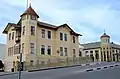 Ritterburg, dahinter das ehemalige Hotel Fürst Bismarck
