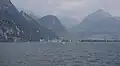 Blick vom Gardasee auf Riva del Garda, 2009
