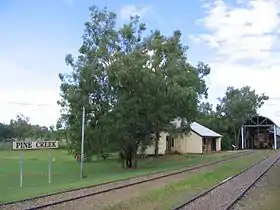 Bahnhof Pine Creek von 1898 im Northern Territory, etwa 250 km von Darwin entfernt