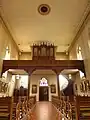Roßbrunn, St. Josef, Bräutigam der Mutter Gottes, Kircheninneres, Blick zur Orgelempore