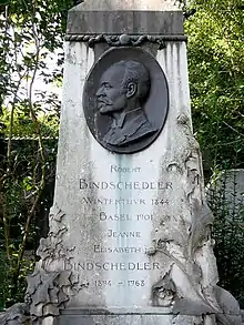 Robert Bindschedler, 1844–1901, Grab auf dem Friedhof Wolfgottesacker, Basel