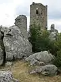 Reste der Burg und Donjon