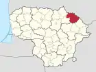 Lagekarte von Rokiškio rajono savivaldybė