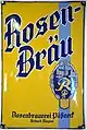 Werbeschild der Brauerei um 1900