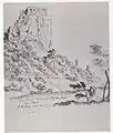 Skizze der Ruine Rosenstein von A. Seyffer 1813