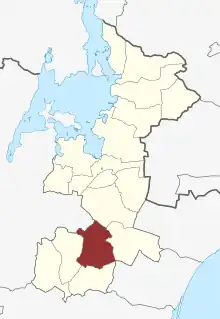 Lage des Gadstrup Sogn in der Roskilde Kommune