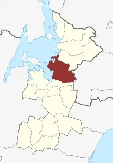 Lage des Himmelev Sogn in der Roskilde Kommune