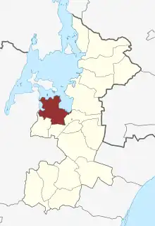 Lage des Sankt Jørgensbjerg Sogn in der Roskilde Kommune