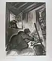 aus: Rosy Lilienfeld, Deborah fegt die Stube. Illustrationen zu Joseph Roths "Hiob", 1931