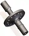 Rotationssonotrode zum Ultraschall-Rollennahtschweißen, 35&nbsp;kHz, Aluminium