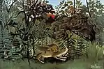 Henri Rousseau:Der hungrige Löwe wirft sich auf die AntilopeFondation Beyeler, Riehen