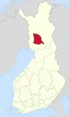Lage von Rovaniemi in Finnland