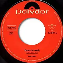 Single Ganz in Weiß, gesungen von Roy Black, 1965