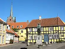 Gåsetorvet mit Statue von Hans Christian Ørsted