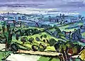 Spätsommerlandschaft, 1946/49, Öl/ Leinwand