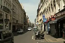 Blick in die Rue du Faubourg Poissonnière