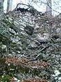 Ruine Alt-Gutrat: Mauerwerk der Außenmauer