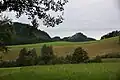 Der Burgberg von der Moseralm aus