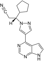 Strukturformel von Ruxolitinib