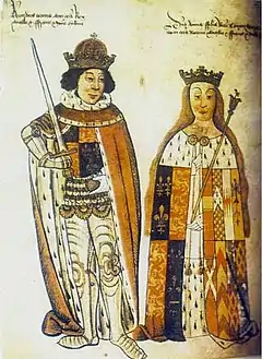 Richard III. und Anna Neville im Hermelin (spätes 15.&nbsp;Jh.)
