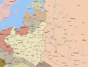 Der neue Grenzverlauf nach dem Polnisch-Sowjetischen Krieg