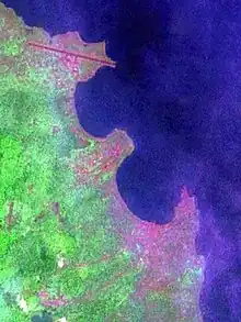Satellitenaufnahme der Baía de Ana Chaves.