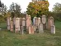 Grabsteine auf dem Friedhof