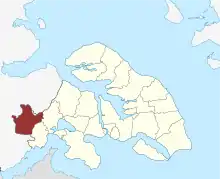 Lage des Kværs Sogn in der Sønderborg Kommune