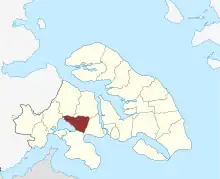 Lage des Nybøl Sogn in der Sønderborg Kommune