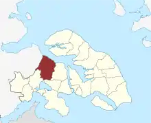 Lage des Ullerup Sogn in der Sønderborg Kommune