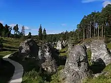 Südlicher Blick auf das Felsenmeer.