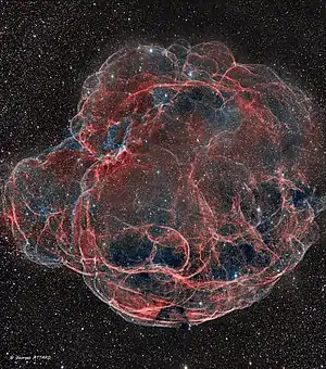 Simeiz 147, Alter ca. 40.000 Jahre, Ausdehnung 140 Lichtjahre