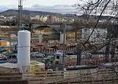 Bauarbeiten an der B10, im Bereich des zukünftigen Tunnels Bad Cannstatt, Dezember 2016