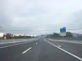 Auffahrt auf die Brücke Richtung Traismauer
