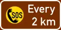 GF11: Abstand der Notrufsäulen 2&nbsp;km*