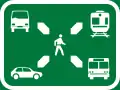 IN19: Umstiegsknotenpunkt zwischen Personenkraftwagen, Minibus, Bahn und Omnibus*