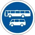 R134: Nur Omnibusse und Kleinbusse*