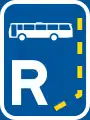R303: Beginn einer Omnibusfahrspur*