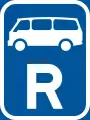 R310: Verkehrsfläche reserviert für Kleinbusse*